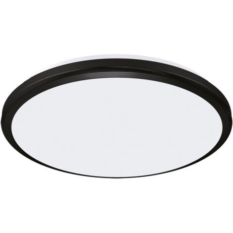 Plafonnier extérieur rond LED 18W 4200K IP54 noir Ø26