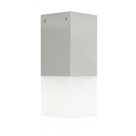 Plafonnier extérieur spot E27 argent IP44 SU-MA Cube