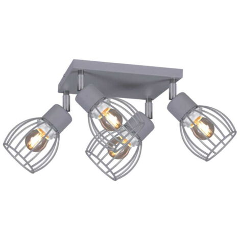 Plafonnier filaire gris orientable 4xE27 Kaja K-4587