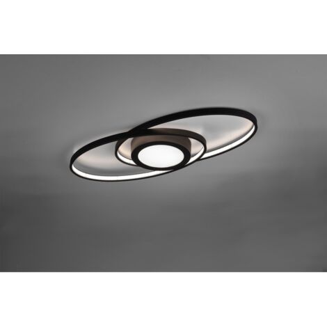 Plafonnier Galaxy Double Spirale Anthracite Led 27w Eclairage Trio Dimmable