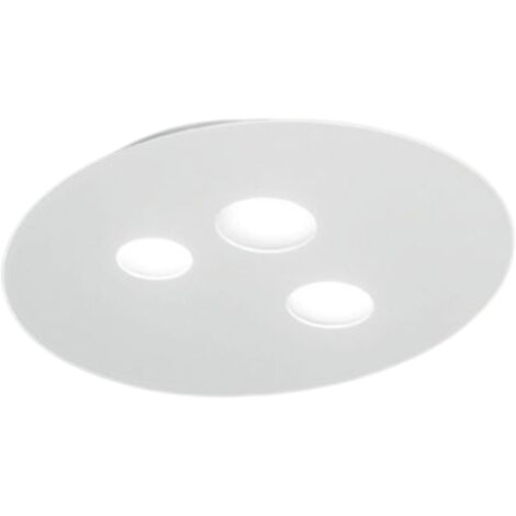 Plafonnier gea luce luna pp gx53 led 47x40 aluminium méthacrylate plafonnier classique moderne, finition métal blanc mat