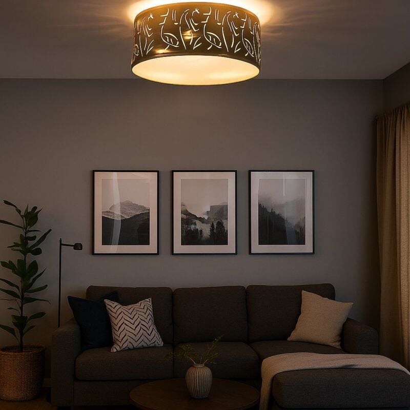 Plafonniers design gold éclairage de salon lampe poinçonneuse décorative Globo 15359D