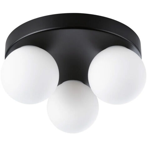 Plafonnier Gove IP44 G9 230V Max. 3x20w Matt noir dimmable, satin