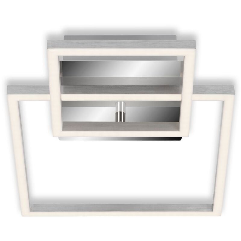 Plafonnier led Briloner leuchten frame, 20 w, 1500 lm, IP20, chrome-alu, métal-plastique, intensité lumineuse variable, 35,8 x 26 x 7,5 cm