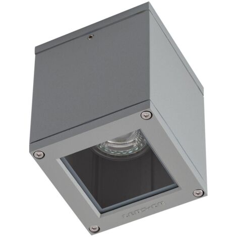 Plafonnier extérieur carré Afrodita - Gris anthracite - Gris