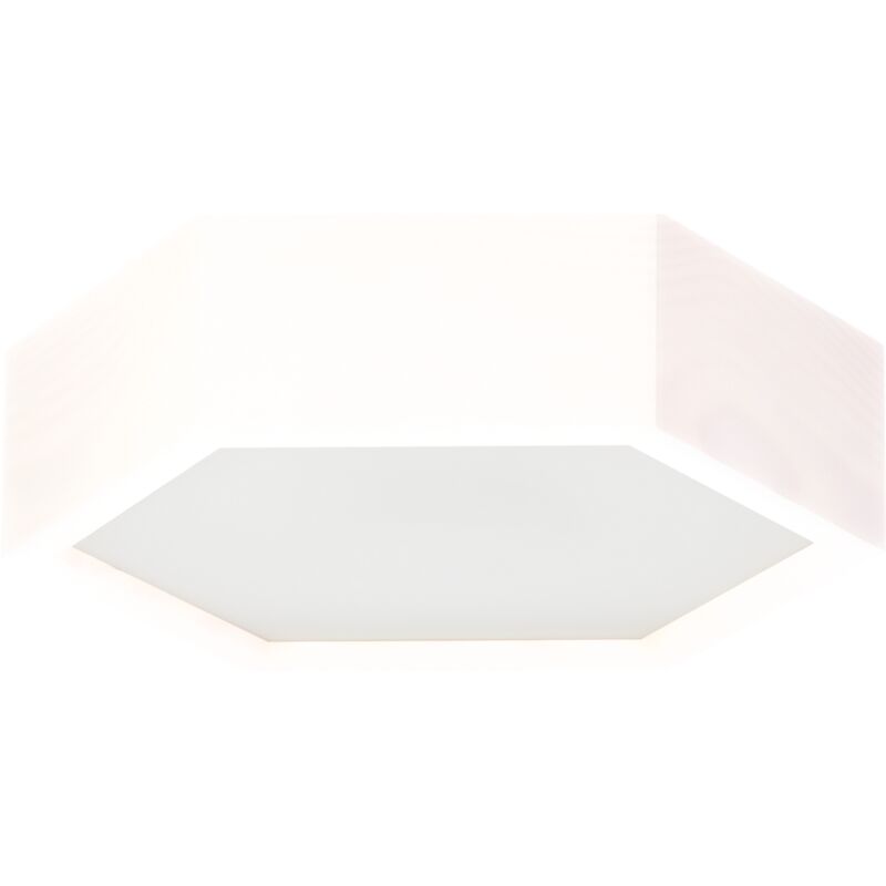 Plafonnier hexagonal blanc LEJA 275 pour salon, cuisine, salle de bain, STYLISH