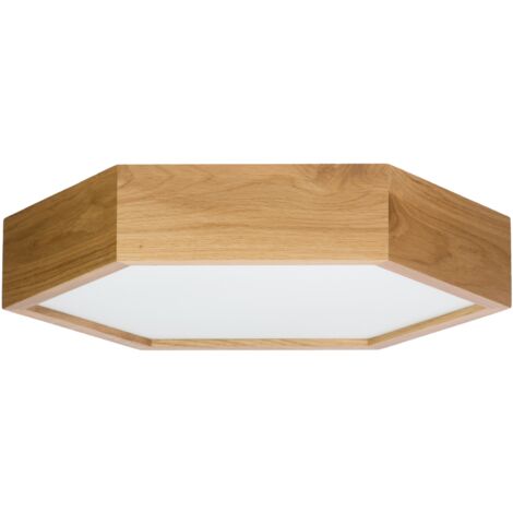 Plafonnier hexagonal LEJA 375 OAK pour salon, cuisine, salle de bain - ÉLÉGANT