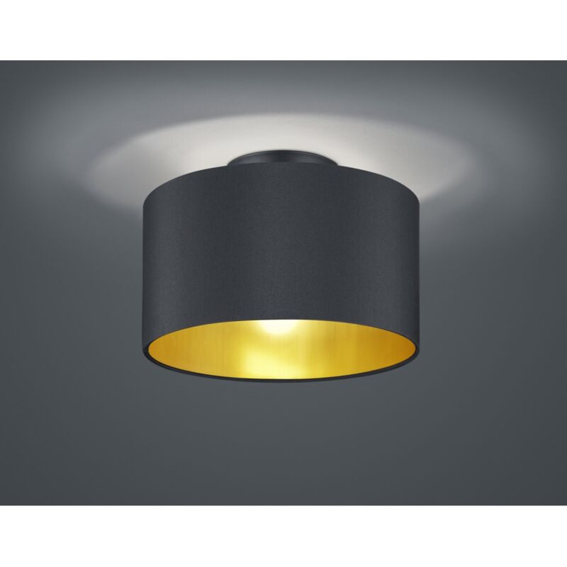 Iperbriko - Plafonnier Hostel Métal Noir-Doré H160 cm Ø30 cm Trio Lighting