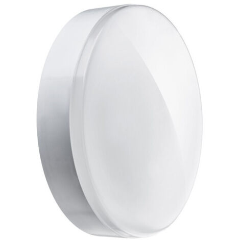 Plafonnier hublot LED 24W blanc Ø 300x72mm lumiere 4000K 2200lm 230V interieur exterieur IP44 IK08 TF040