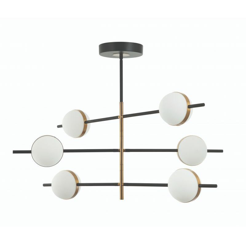 Plafonnier led D850 45W Noir Mat zambelis - Blanc chaud - 3000K