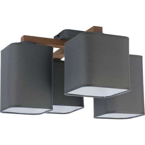 Plafonnier IMALE en bois graphite Lampe d'entrée