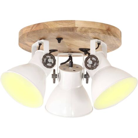Plafonnier industriel 25 W Blanc 42x27 cm E27 vidaXL