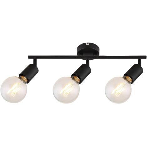 Plafonnier industriel 3xE27 noir mat Lamar Rabalux