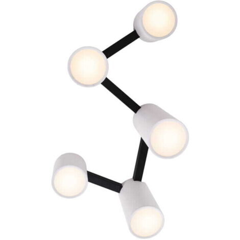 Plafonnier industriel 5 spots blancs GU10 Maxlight