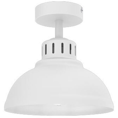 Plafonnier industriel blanc mat Sven E27 15W Luminex