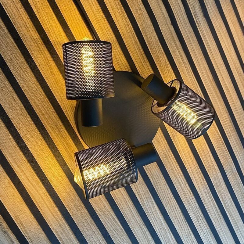 Arum Lighting - Plafonnier Industriel chicago E27 3 Têtes