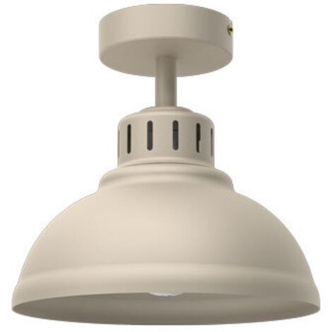 Plafonnier industriel crème métal Sven E27 15W Luminex