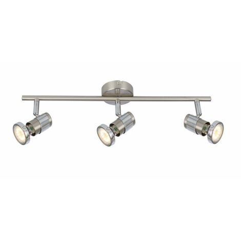 Plafonnier industriel Emina 2 3 spots GU10 chromé