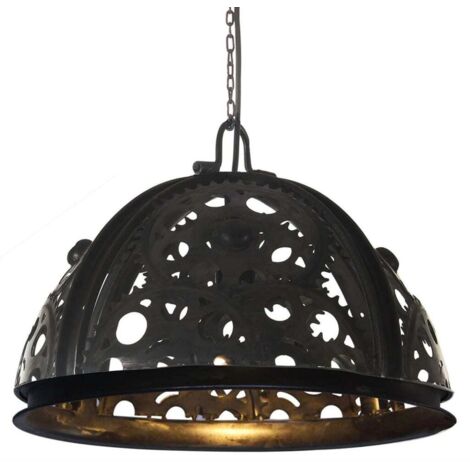 Plafonnier industriel en forme de roue dentée 45 cm E27 vidaXL