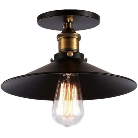 STOEX Plafonnier Industriel Vintage 30cm en fer Lampe de Plafond Rétro Suspension Chambre Couloir Bar