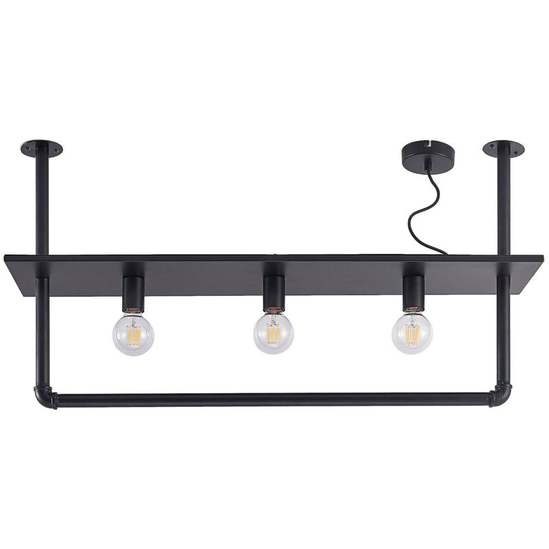 Plafonnier à intensité variable 'Kirista' en métal pour salon & salle à manger