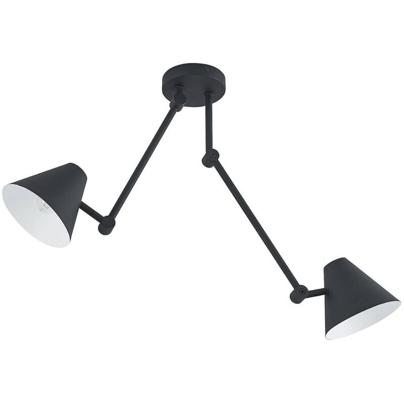 Plafonnier à intensité variable 'Phina' en métal pour salon & salle à manger