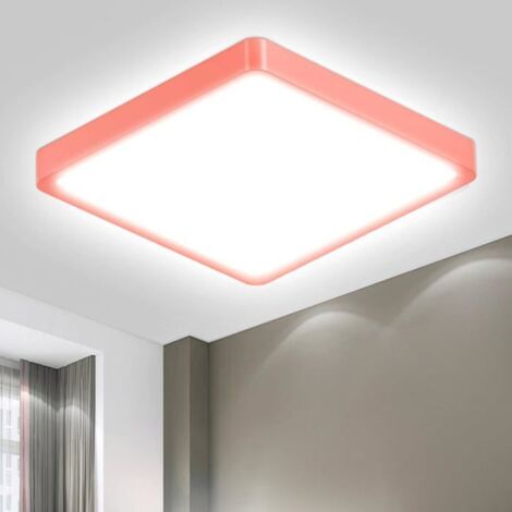 Plafonnier, IP44 Lampe de  Étanche Carré Plat 18W 6000K 1600LM Lampe Simple Moderne Mince pour Salon S