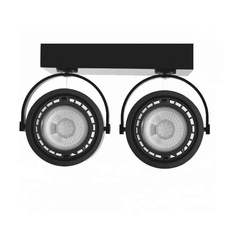 Plafonnier "IRIS-2 " 2 x AR111 GU10 - Noir Plafonnier "IRIS-2 " 2 x AR111 GU10 - Noir