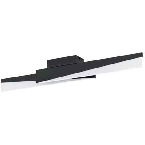 Plafonnier Isidro Noir Satiné L: 86 B: 8 h: 11cm Dimmable 3000k