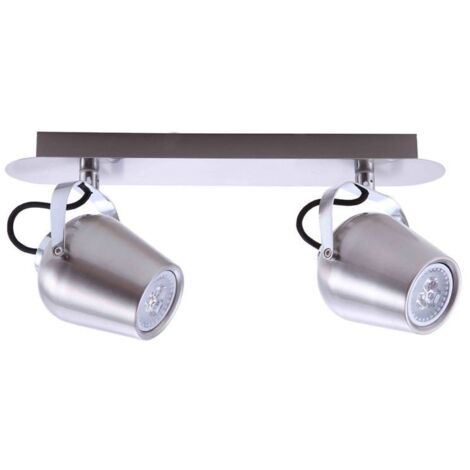 Plafonnier Italux Josie LED 2xGU10 nickel orientable