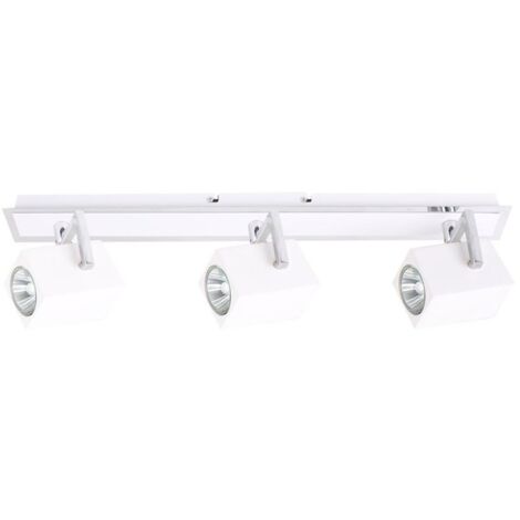 Plafonnier Italux Mateo 3xGU10 orientable blanc/chrome