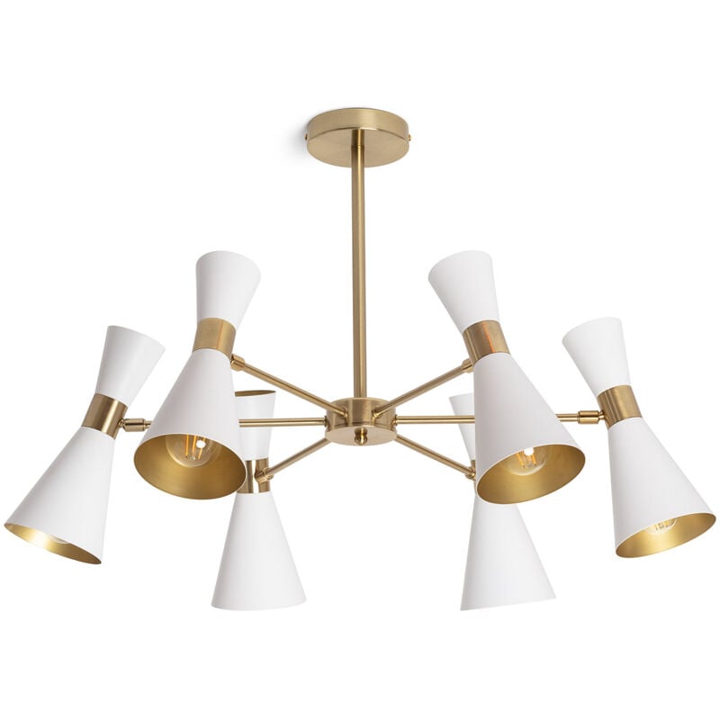 Ledkia - Plafonnier Aluminium 6 Spots Jigger Blanc