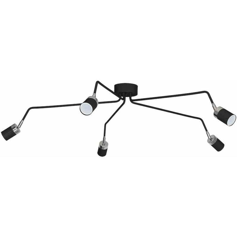 Milagro - Plafonnier joker noir/chrome 5xGU10