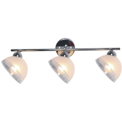 Plafonnier Kaja Hope chromé 3xE14 verre métal 60 cm