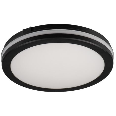 Plafonnier Kanlux BENO ECO noir 12W CCT IP65 Ø20cm