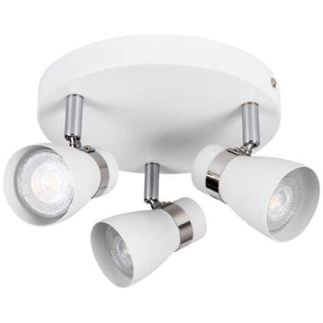 Plafonnier Kanlux ENALI 28764 3xGU10 blanc/chrome 20cm