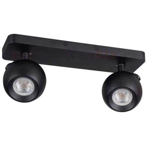 Plafonnier Kanlux GALOBA 2xGU10 35W noir alu orientable