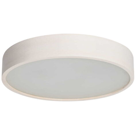 Plafonnier Kanlux Jasmin rond bois blanchi 48cm 3xE27