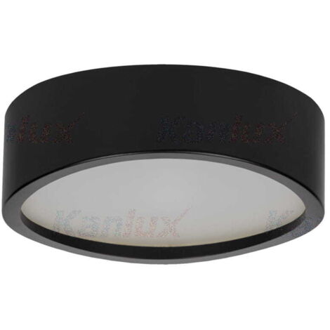 Plafonnier Kanlux Jasmin rond bois foncé verre E27 20W