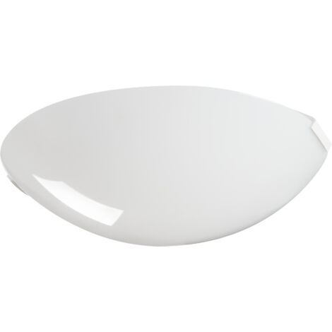 Kanlux – Plafonnier rond E27 en polycarbonate blanc – 1 ampoule 40W max – Installation intérieure – Éclairage parties communes