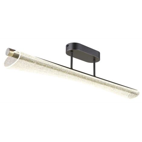 Plafonnier lampe de salon lampe de plafond anthracite mat acrylique bulles d'air LED L 81 cm