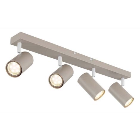 Plafonnier lampe de salon lampe de plafond en métal couleur sable orientable L 56 cm