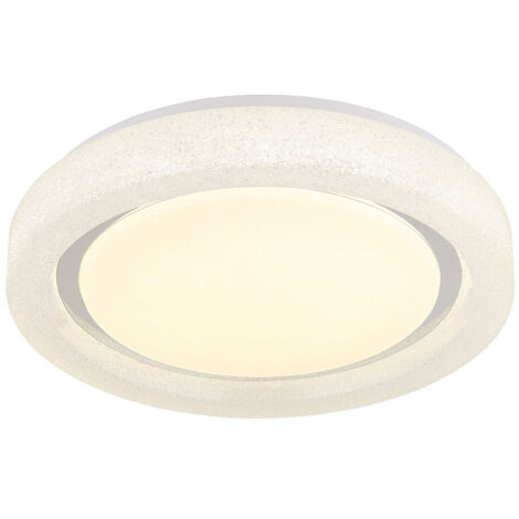 Plafonnier lampe de salon lampe de salle à manger plafonnier LED métal blanc D 38cm