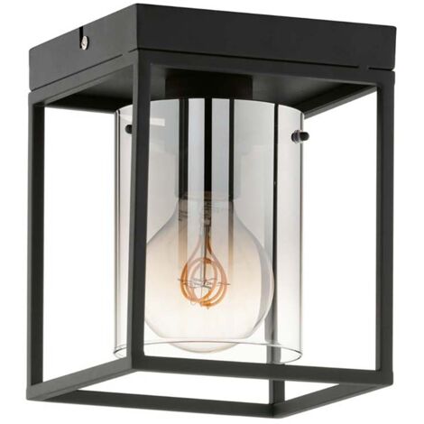 Plafonnier lampe de salon plafonnier lampe de chambre noir 16x16 cm