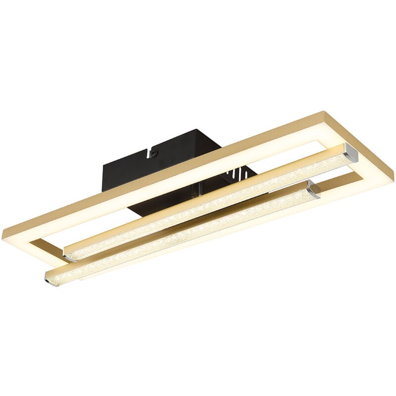 Plafonnier lampe design lampe de salon led cristaux mobiles or noir