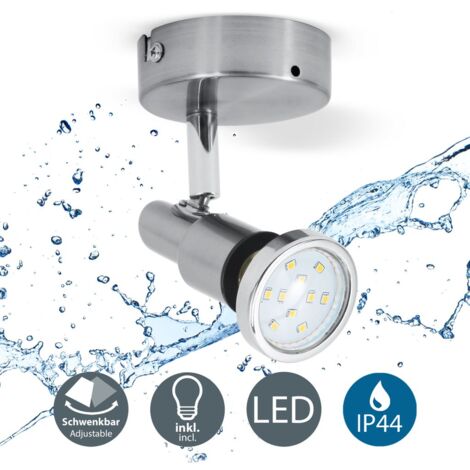 Plafonnier LED 1 spot éclairage plafond salle de bain IP44 spot luminaire plafond