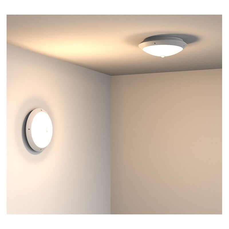 Plafonnier led casa - 11W Ø215 mm (détecteur en option) Miidex Lighting blanc-neutre-4000k - blanc - detecteur-infrarouge