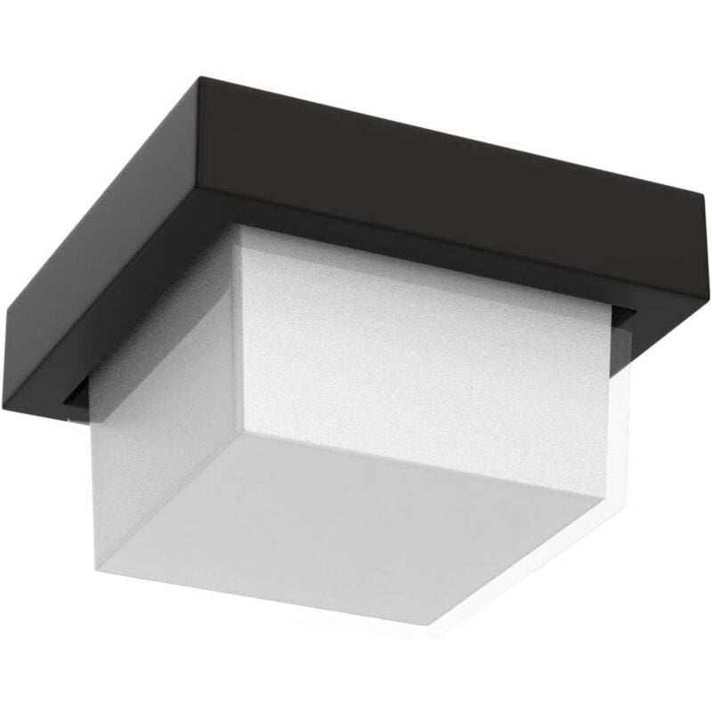 Plafonnier LED 12 W IP65 étanche, plafonnier carré, blanc chaud 3000 K, applique murale, éclairage intérieur et extérieur pour couloir, escaliers,