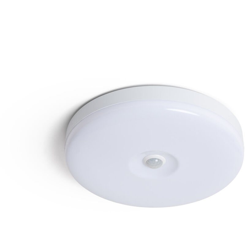 Efectoled - Plafonnier led 12W Ø216 mm No Flicker avec Détecteur de Présence pir et Crépusculaire 6500K Blanc froid