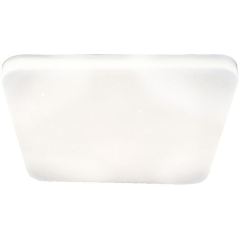 Plafonnier LED 12W 28cm carré blanc effet étoilé Rabalux
